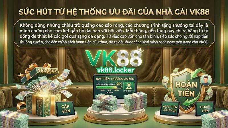 Chương trình khuyến mãi tri ân người chơi tại nhà cái VK88