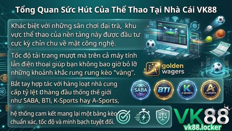Giao diện cá cược thể thao hiện đại và trực quan tại nhà cái VK88 Giao diện cá cược thể thao hiện đại và trực quan tại nhà cái VK88