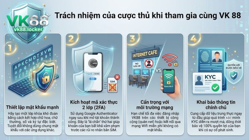 Hướng dẫn cược thủ tự bảo vệ tài khoản an toàn khi chơi tại VK88 Hướng dẫn cược thủ tự bảo vệ tài khoản an toàn khi chơi tại VK88