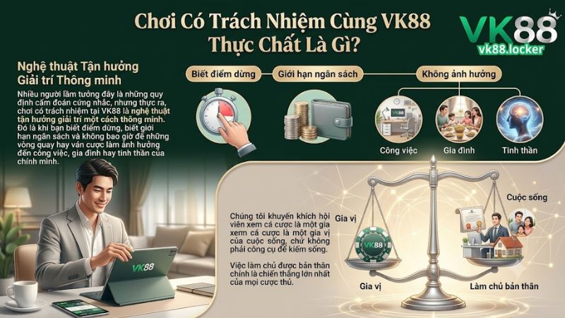 Khái niệm chơi có trách nhiệm tại hệ thống cá cược VK88 Khái niệm chơi có trách nhiệm tại hệ thống cá cược VK88