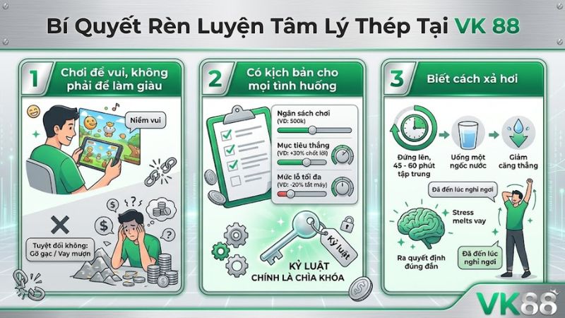 Kinh nghiệm duy trì thói quen cá cược an toàn và lành mạnh tại nhà cái VK88 Kinh nghiệm duy trì thói quen cá cược an toàn và lành mạnh tại nhà cái VK88