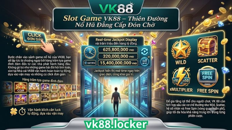 Trải nghiệm không gian quay hũ đổi thưởng đẳng cấp tại Slot Game VK88